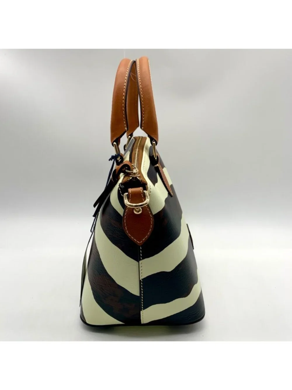 Dooney & Bourke Zebra Print Leather Geena Satchel